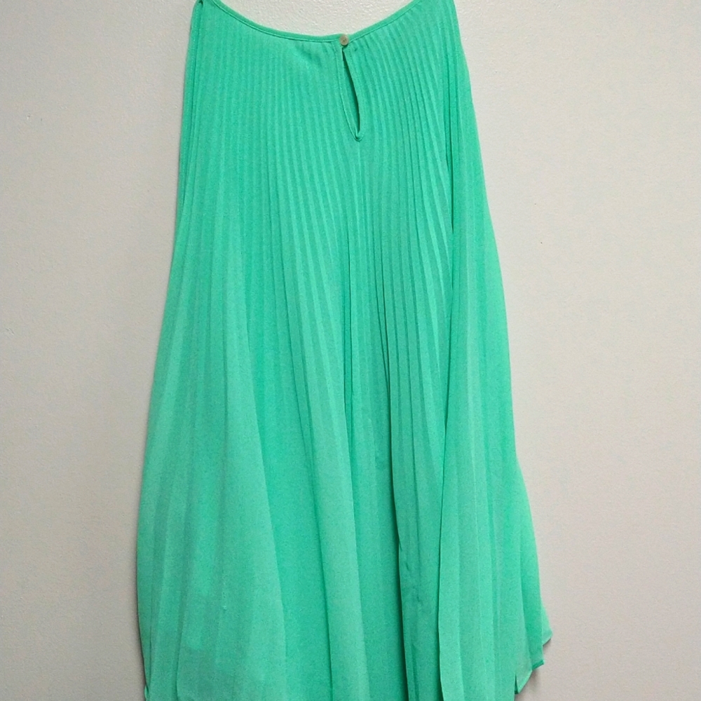 A mint green baby doll blouse